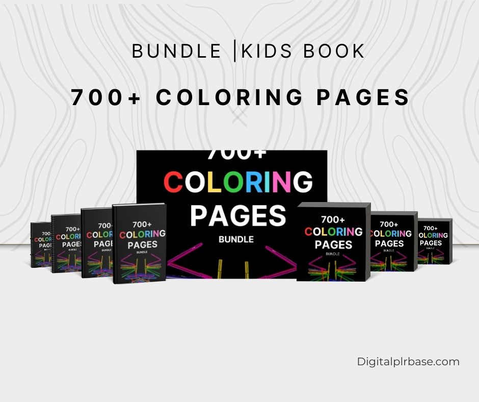 700+ Kids Coloring Pages Bundle -  PLR & MRR