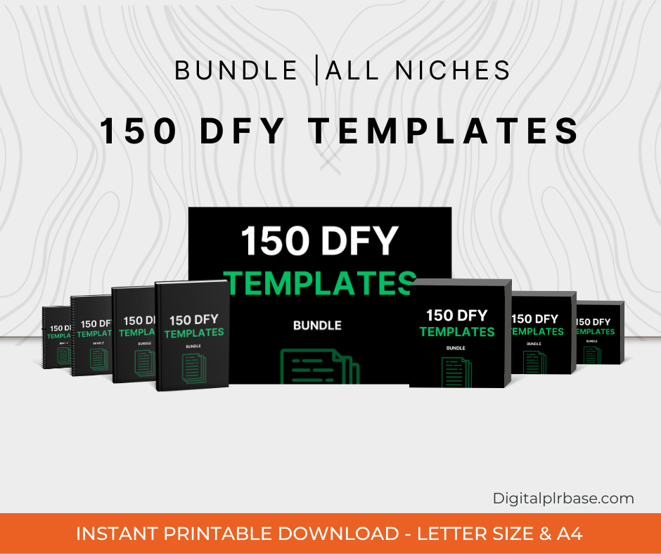 Printable and editable DFY templates with instant access and MRR license