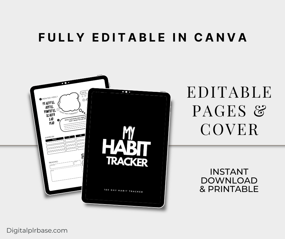 Digital PLR product – My Habit Tracker template with full resell rights