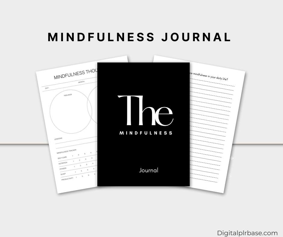 Mindfulness Journal PLR - Rebrand & Sell for Passive Income | Editable Canva Template